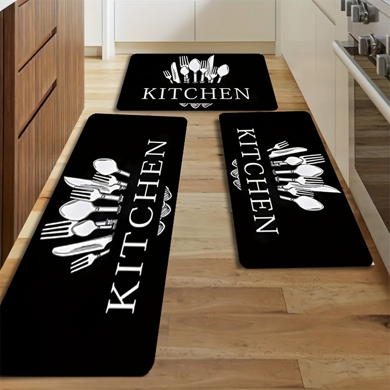 Kitchen Flooring Commercial - 1 Piece Black Kitchen Floor Mat