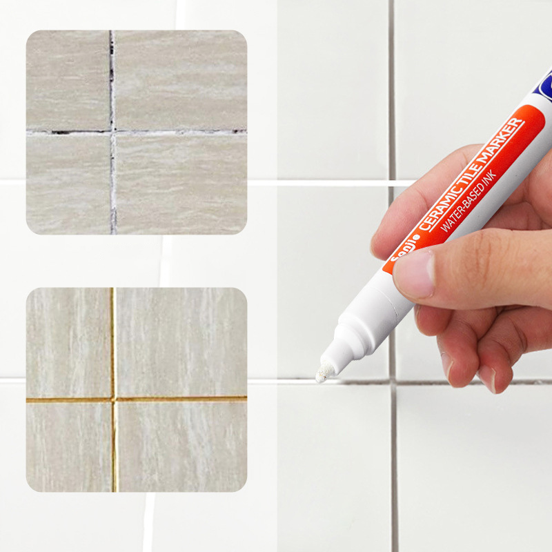 Commercial Kitchen Tiles - Waterproof Ceramic Tile Grout Marker, Mold-Resistant