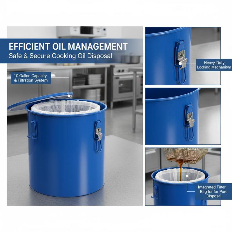 Carbon Steel Oil Disposal Cont - Commercial Kitchen Oil Disposal ulasan dan harga