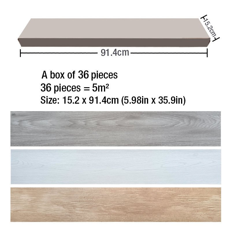36pc PVC Self-adhesive Wood Gr - Commercial Kitchen Tiles ulasan dan harga