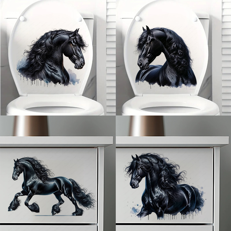 QT644# Friesian Horse Self-Adh - Commercial Kitchen Tiles ulasan dan harga