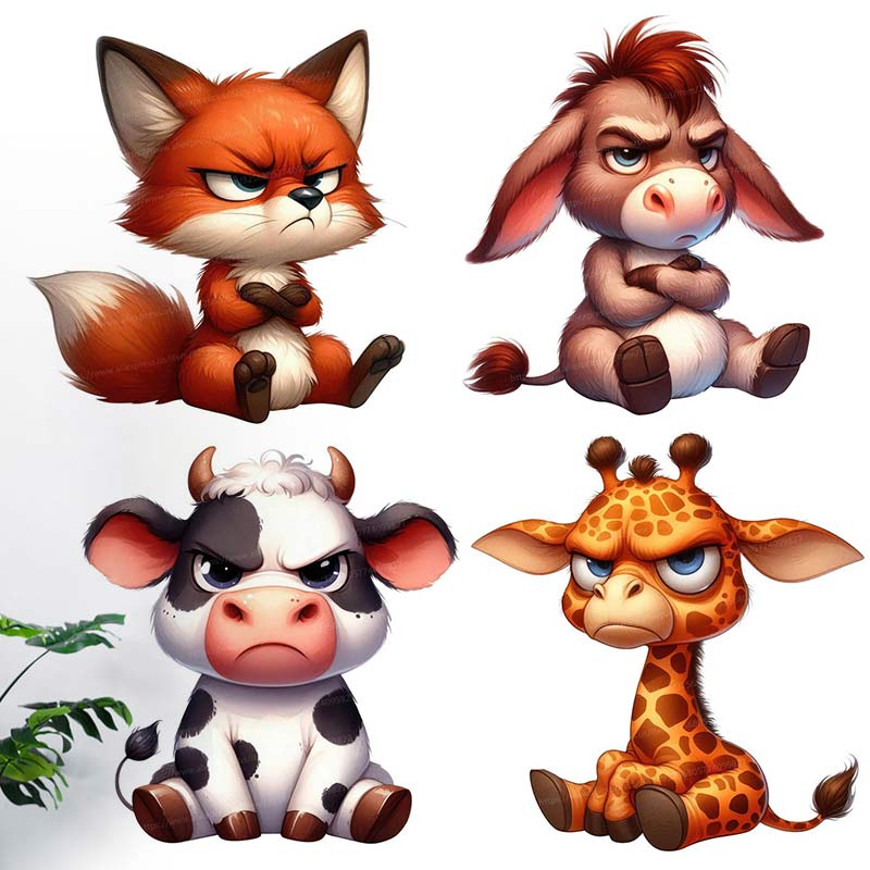 Grumpy Animals Wall Sticker Li - Commercial Kitchen Fridge ulasan dan harga