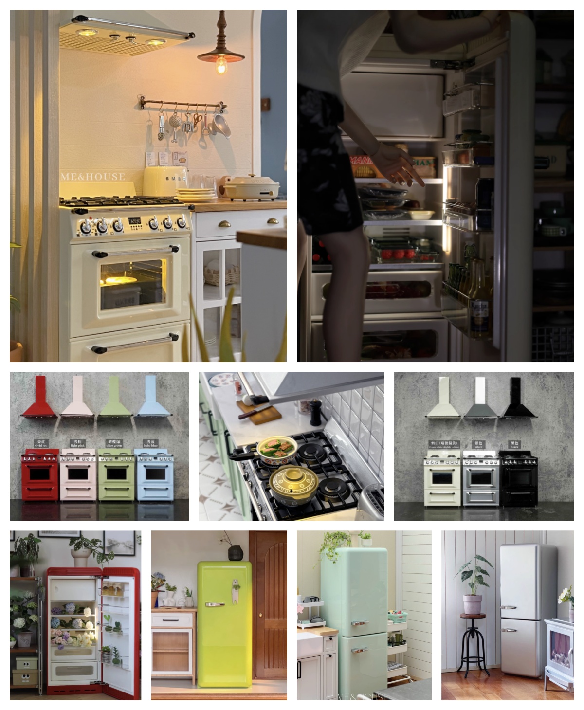 1/6 Modern Miniature Kitchen F - Commercial Kitchen Fridge ulasan dan harga