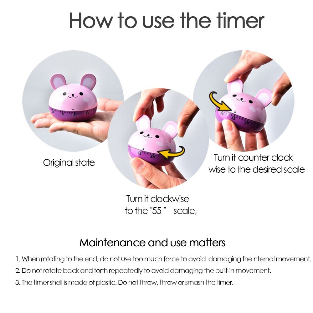 Animal Cute Mechanical Timer S - Commercial Kitchen Timer ulasan dan harga