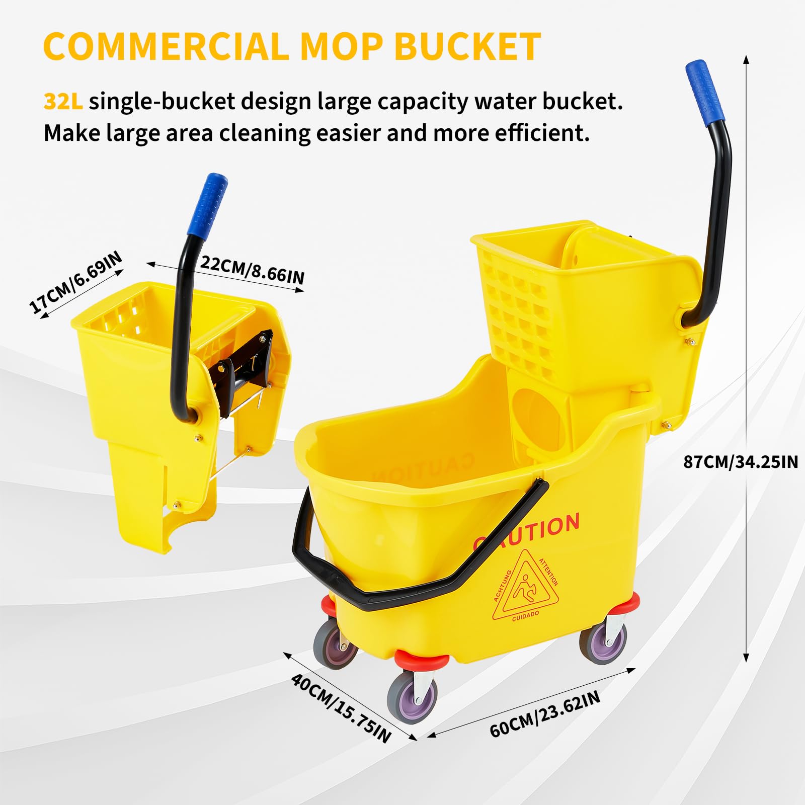 Commercial Mop Bucket with Sid - Kitchen Flooring Commercial ulasan dan harga