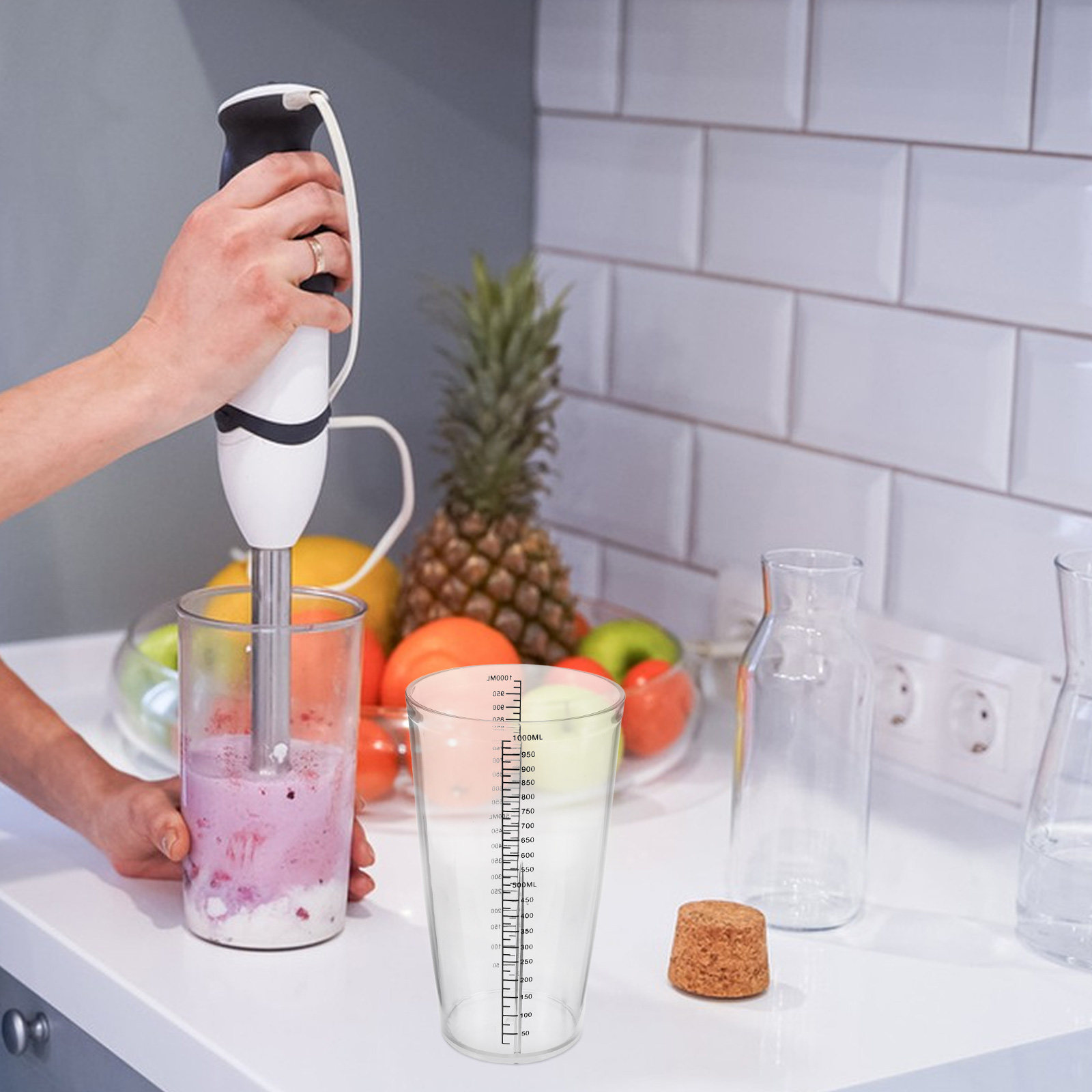 Plastic Graduated Mixing Cup 1 - Bar Blender Mixing ulasan dan harga