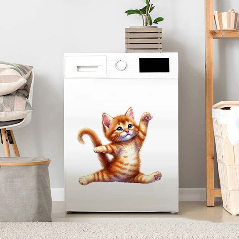 Yoga Cat  Wall Sticker Removab - Commercial Kitchen Fridge ulasan dan harga