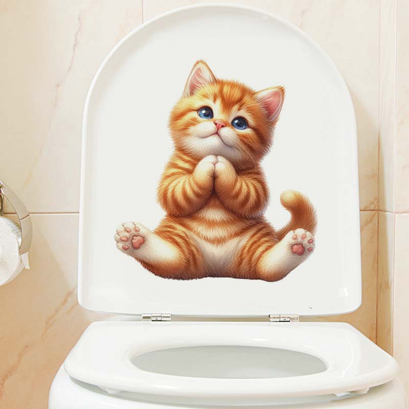 Yoga Cat  Wall Sticker Removab - Commercial Kitchen Fridge ulasan dan harga