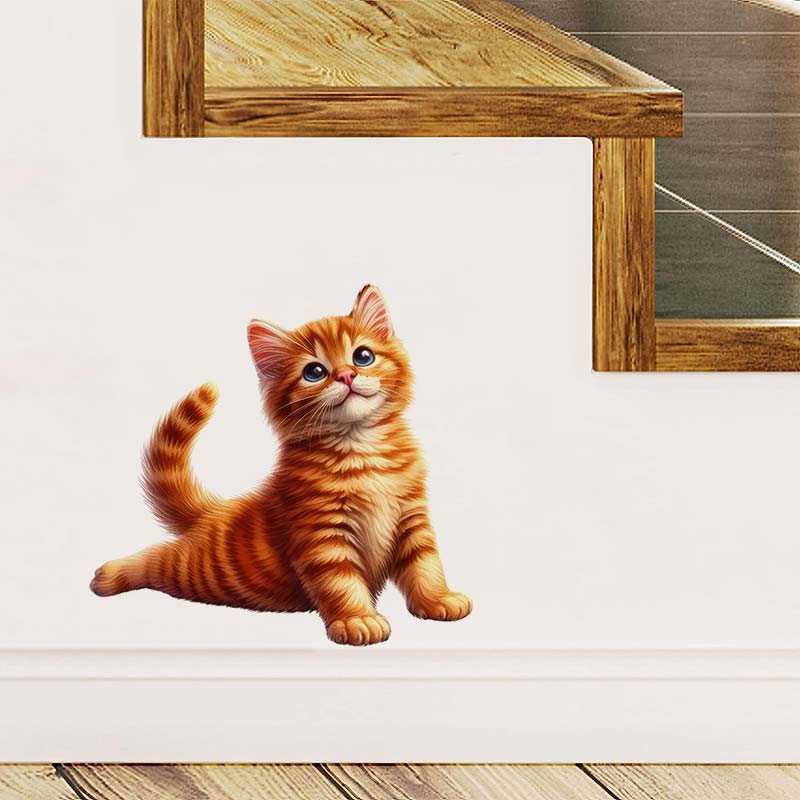 Yoga Cat  Wall Sticker Removab - Commercial Kitchen Fridge ulasan dan harga