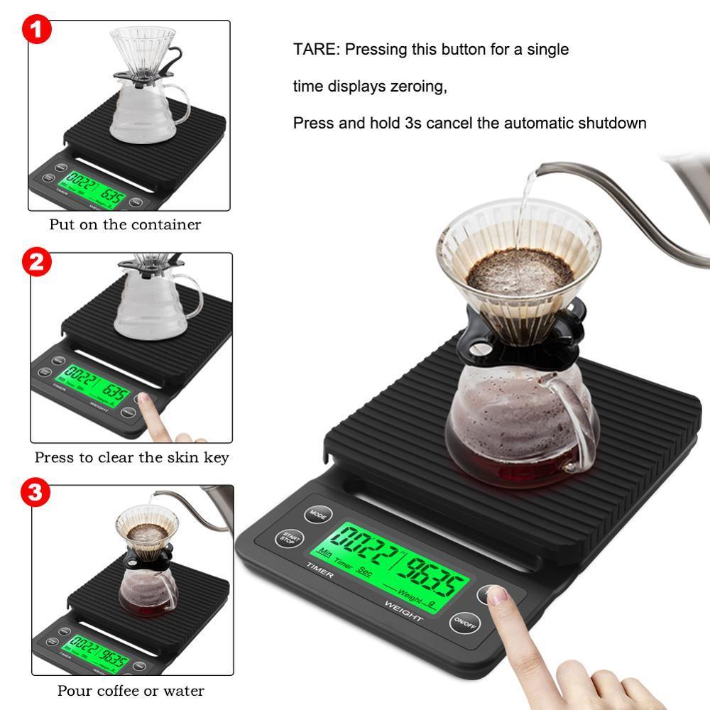 3kg/0.1g 5kg/0.1g Drip Coffee  - Commercial Kitchen Timer ulasan dan harga