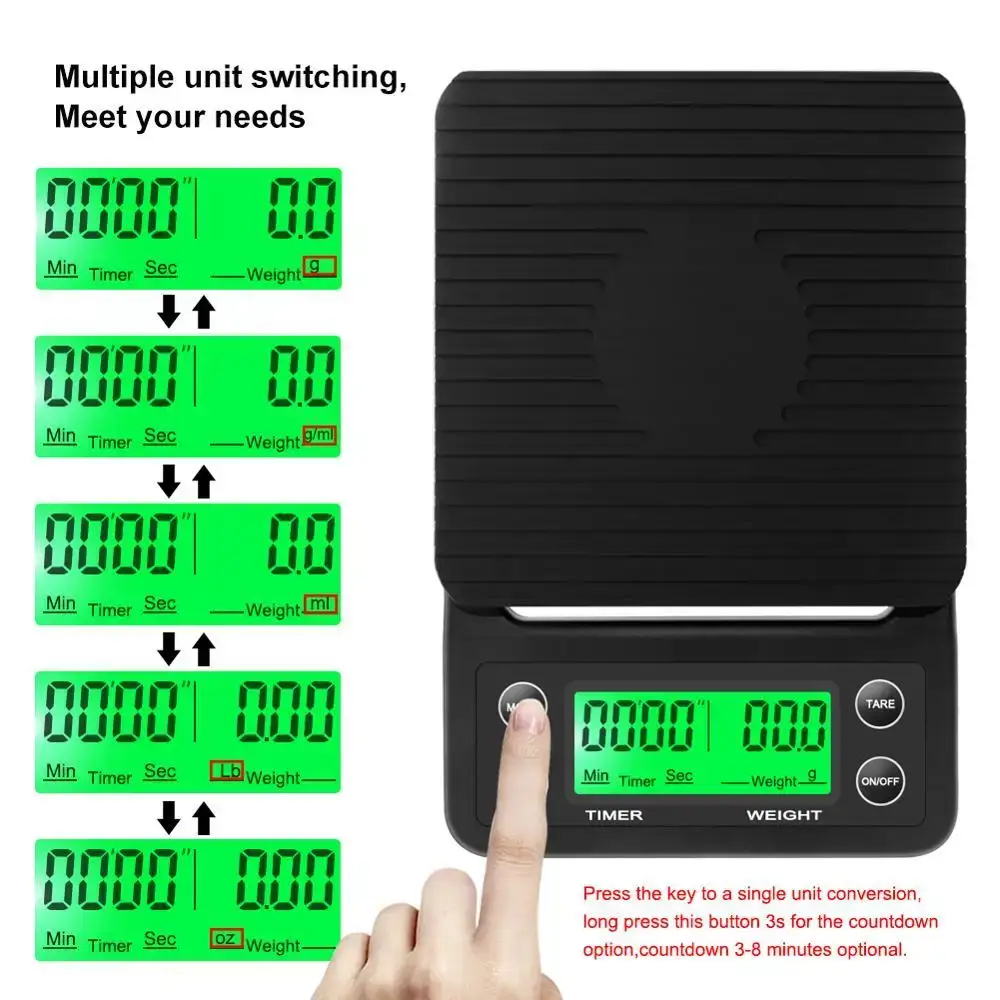 3kg/0.1g 5kg/0.1g Drip Coffee  - Commercial Kitchen Timer ulasan dan harga