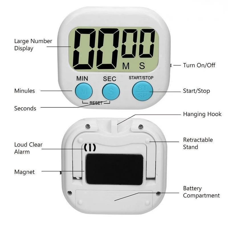 Mini Digital Kitchen Timer Big - Commercial Kitchen Timer ulasan dan harga