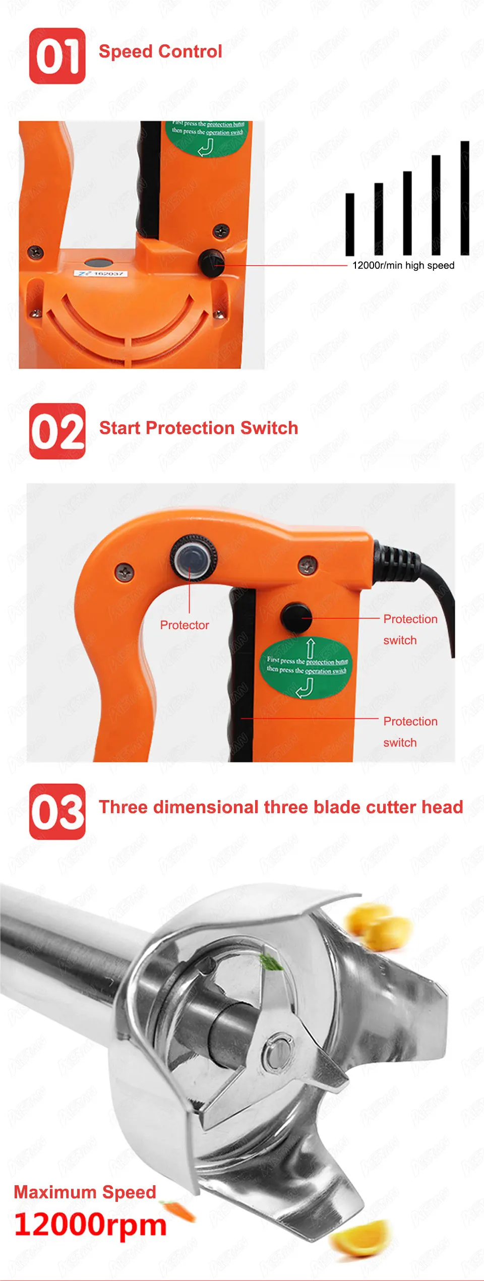K4B-530 Electric Hand Blender  - Bar Blender Mixing ulasan dan harga