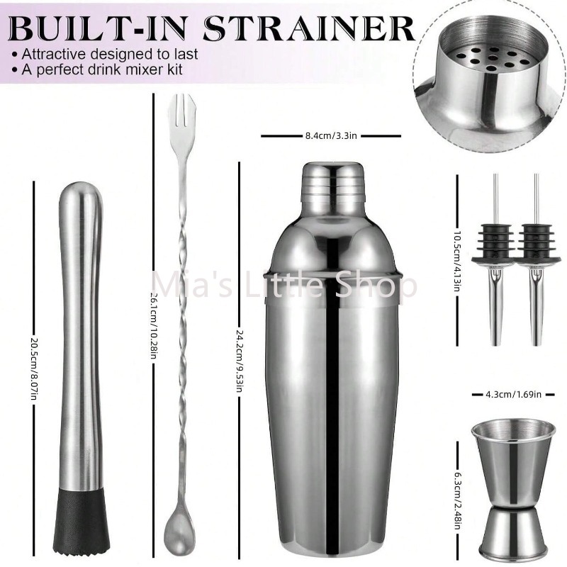 Glass Cocktail Shaker Set, Han - Bar Blender Mixing ulasan dan harga