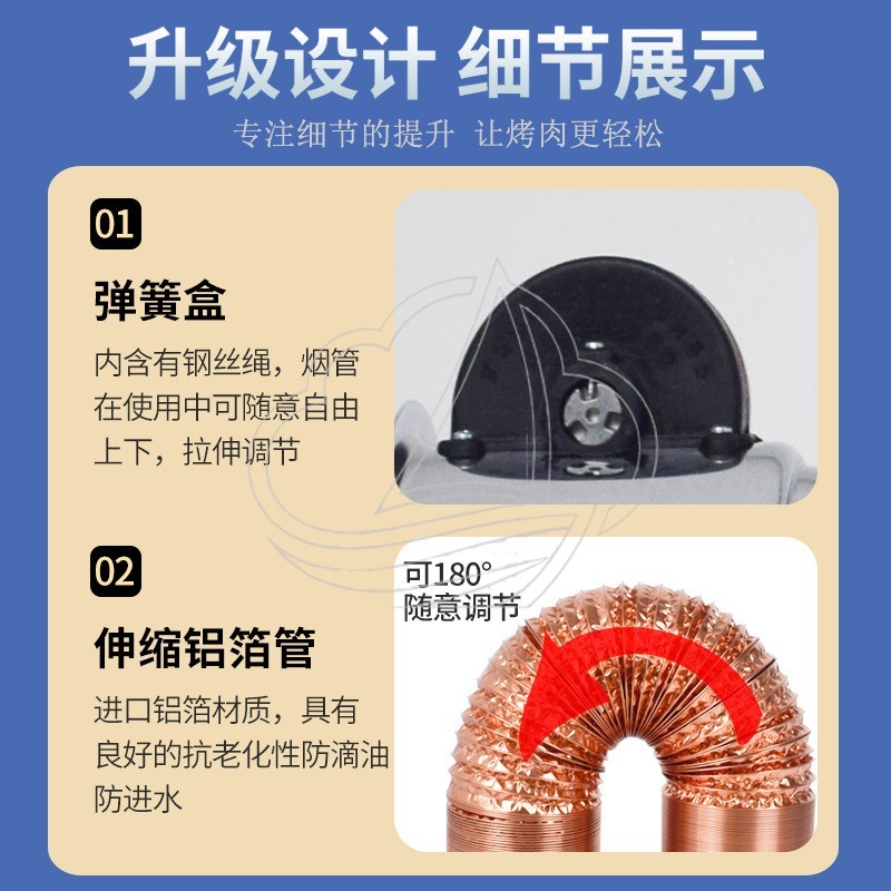 Retractable Telescopic Exhaust - Commercial Kitchen Hood Exhaust Fans ulasan dan harga
