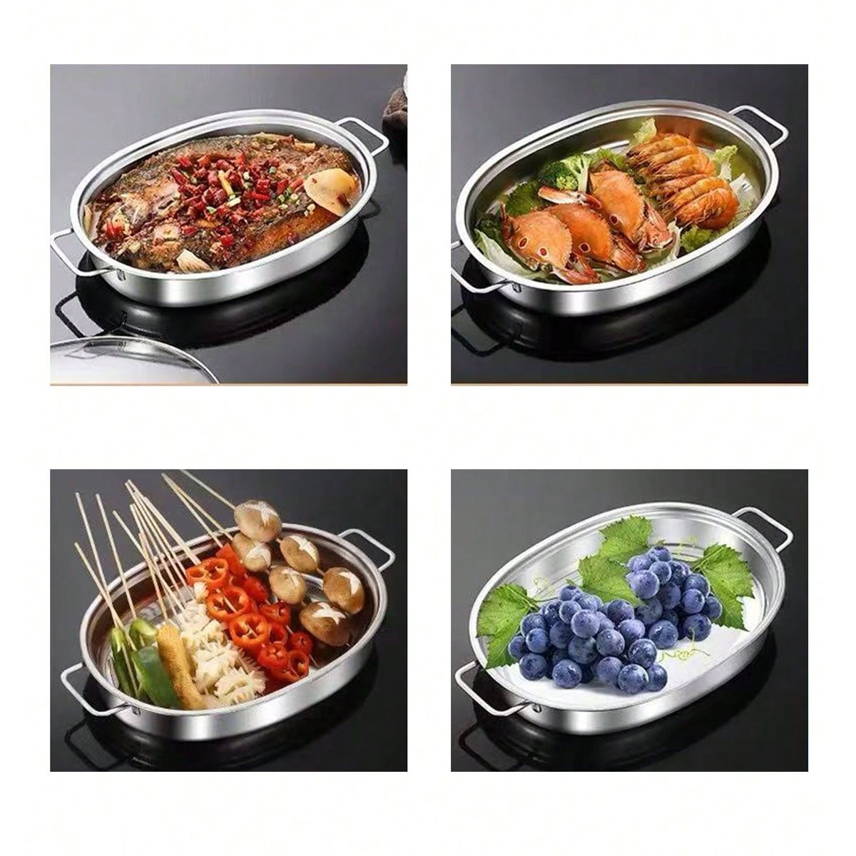 Stainless Steel Tray with Ears - Induction Cooker Commercial ulasan dan harga