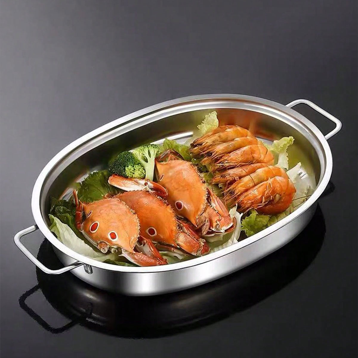 Stainless Steel Tray with Ears - Induction Cooker Commercial ulasan dan harga