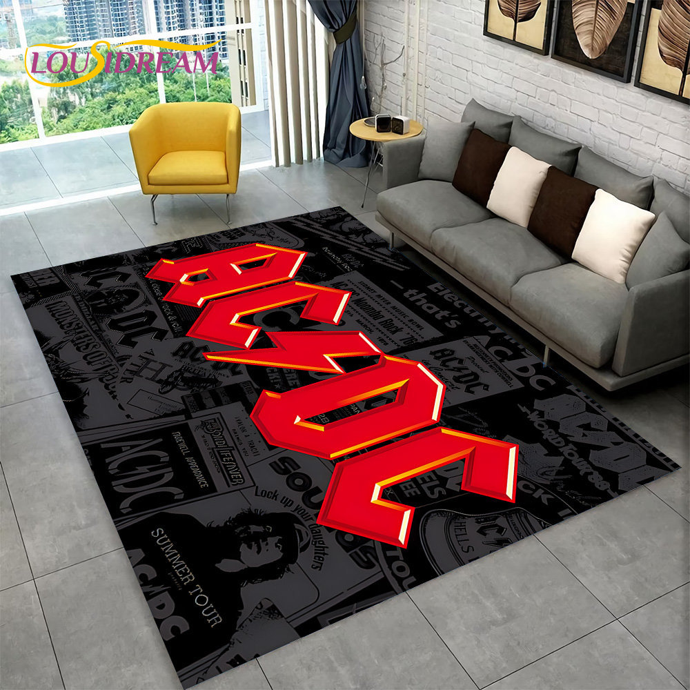 AC/DC Rock Band Area Rug Large - Kitchen Flooring Commercial ulasan dan harga