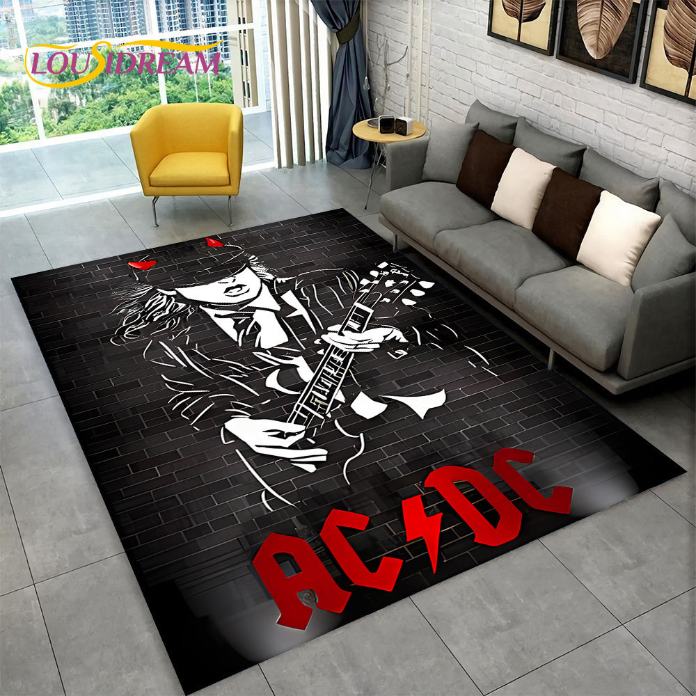 AC/DC Rock Band Area Rug Large - Kitchen Flooring Commercial ulasan dan harga