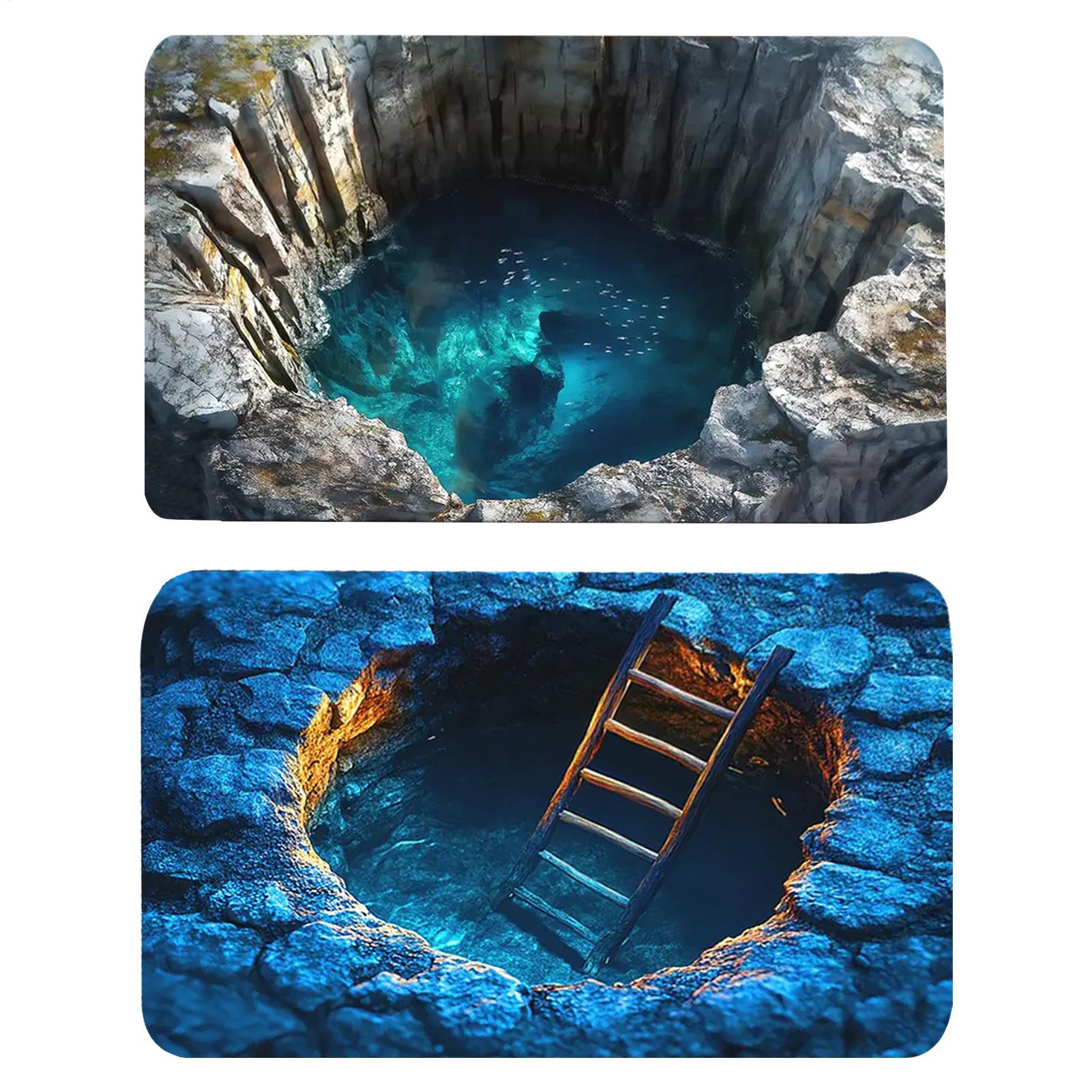 3D Optical Illusion Hole Rug N - Kitchen Flooring Commercial ulasan dan harga