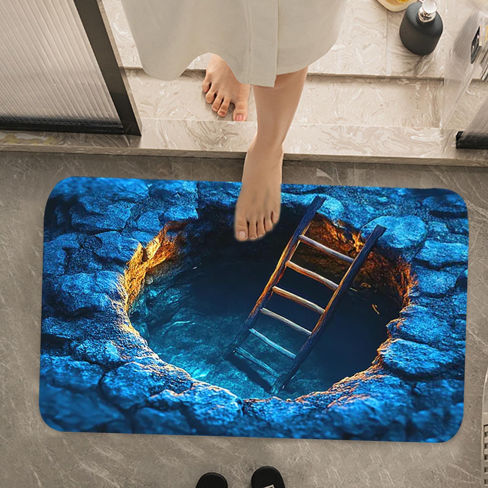 3D Optical Illusion Hole Rug N - Kitchen Flooring Commercial ulasan dan harga
