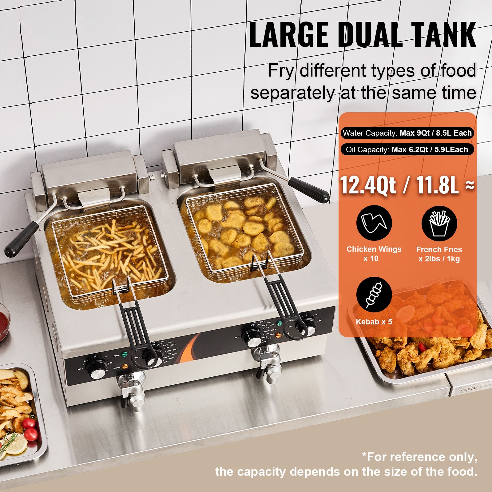 Commercial Deep Fryer 3500W, D - Induction Cooker Commercial ulasan dan harga